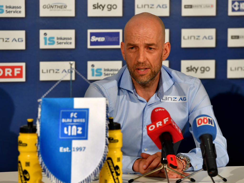 Günter Gorenzel-Simonitsch in Linz bei seiner Präsentation als Chefcoach Günter Gorenzel-Simonitsch in Linz bei seiner Präsentation als Chefcoach