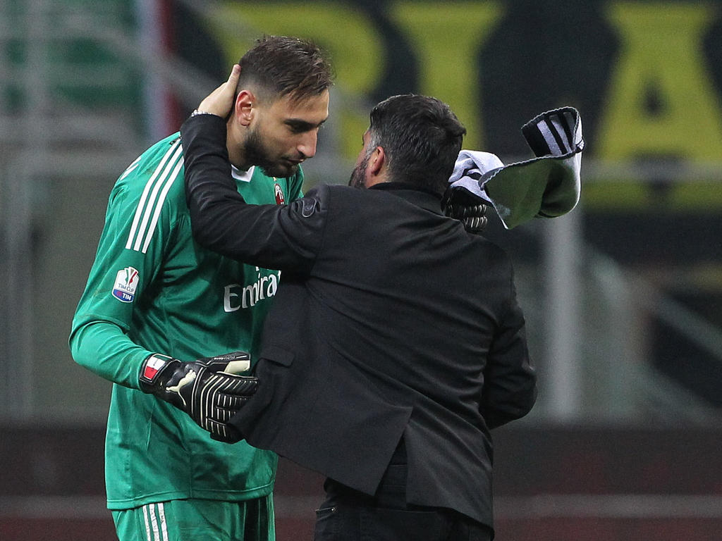 Donnarumma wurde nach dem Spiel von seinem Trainer aufgebaut