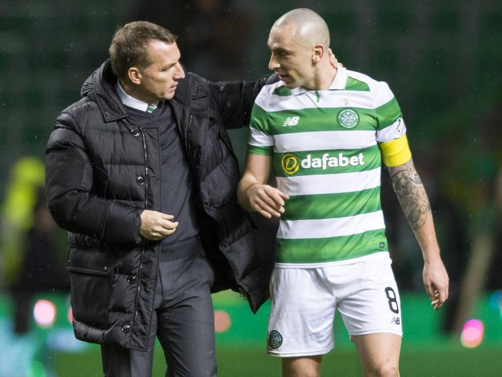 Brendan Rodgers und sein Kapitän Scott Brown Brendan Rodgers und sein Kapitän Scott Brown
