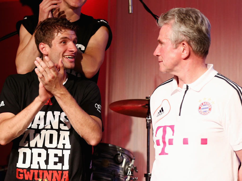 Thomas Müller und Jupp Heynckes sind wieder vereint Thomas Müller und Jupp Heynckes sind wieder vereint