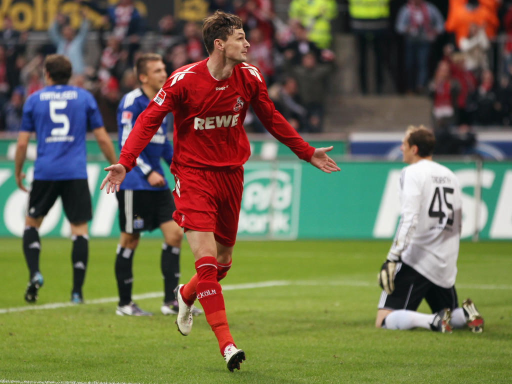 So sahen ihn die FC-Fans am liebsten: Novakovič in seiner typischen Jubelpose So sahen ihn die FC-Fans am liebsten: Novakovič in seiner typischen Jubelpose
