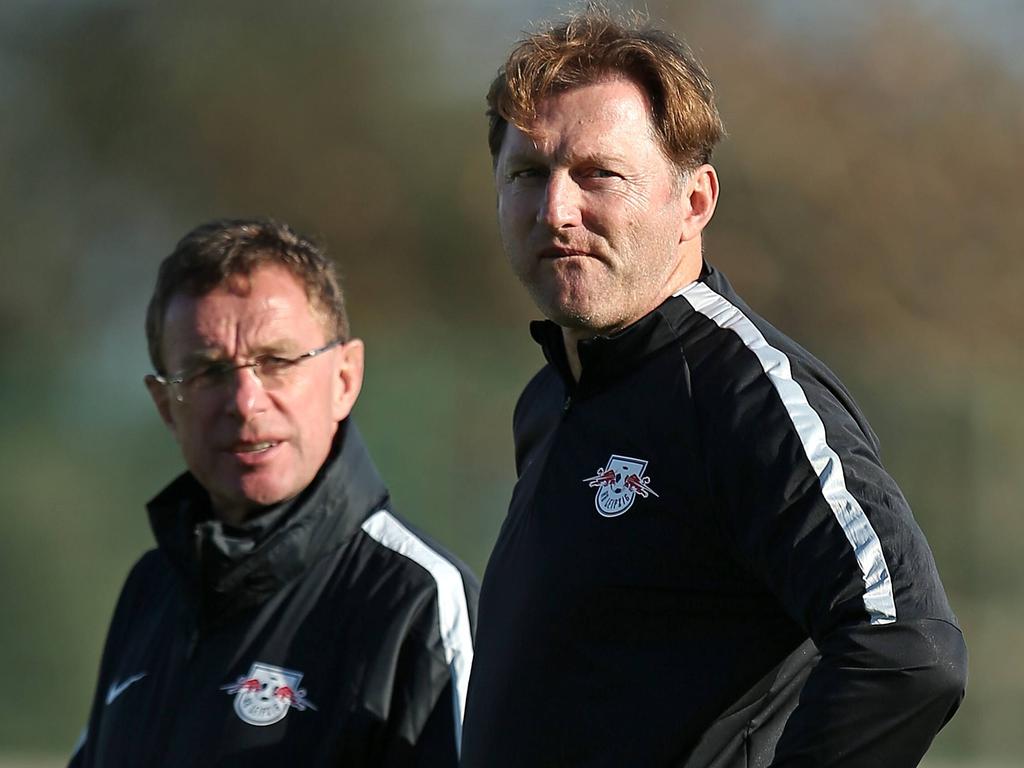 Die RB-Macher Ralf Rangnick (l.) und Ralph Hasenhüttl Die RB-Macher Ralf Rangnick (l.) und Ralph Hasenhüttl