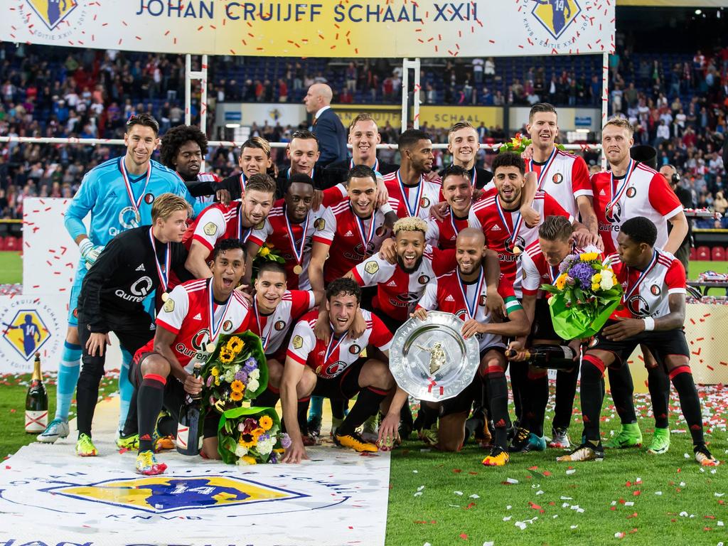 Feyenoord viert het winnen van de Johan Cruijff Schaal (05-08-2017). Feyenoord viert het winnen van de Johan Cruijff Schaal (05-08-2017).