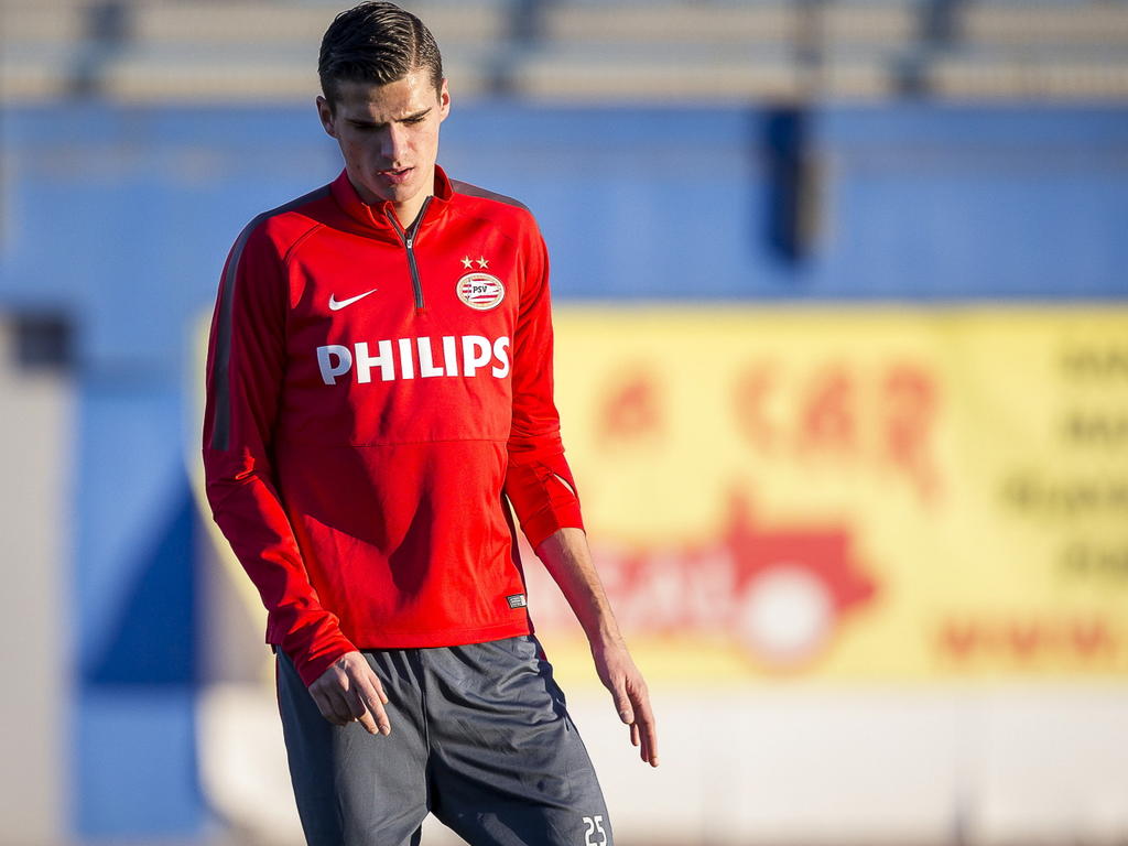 Menno Koch tijdens de training van PSV op Gran Canaria. (05-01-15)