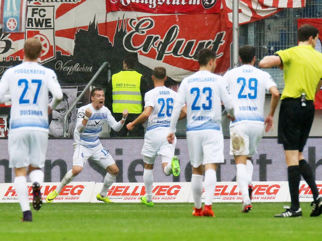Duisburg feierte gegen Erfurt einen 3:2-Sieg Duisburg feierte gegen Erfurt einen 3:2-Sieg