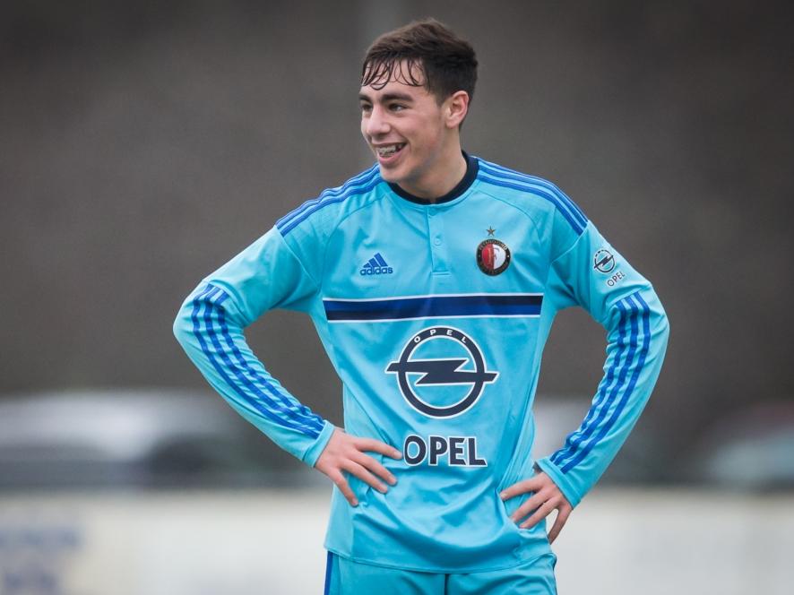 Orkun Kökcü kan lachen tijdens het competitieduel Feyenoord O17 - Sparta Rotterdam O17 (17-12-2016). Orkun Kökcü kan lachen tijdens het competitieduel Feyenoord O17 - Sparta Rotterdam O17 (17-12-2016).