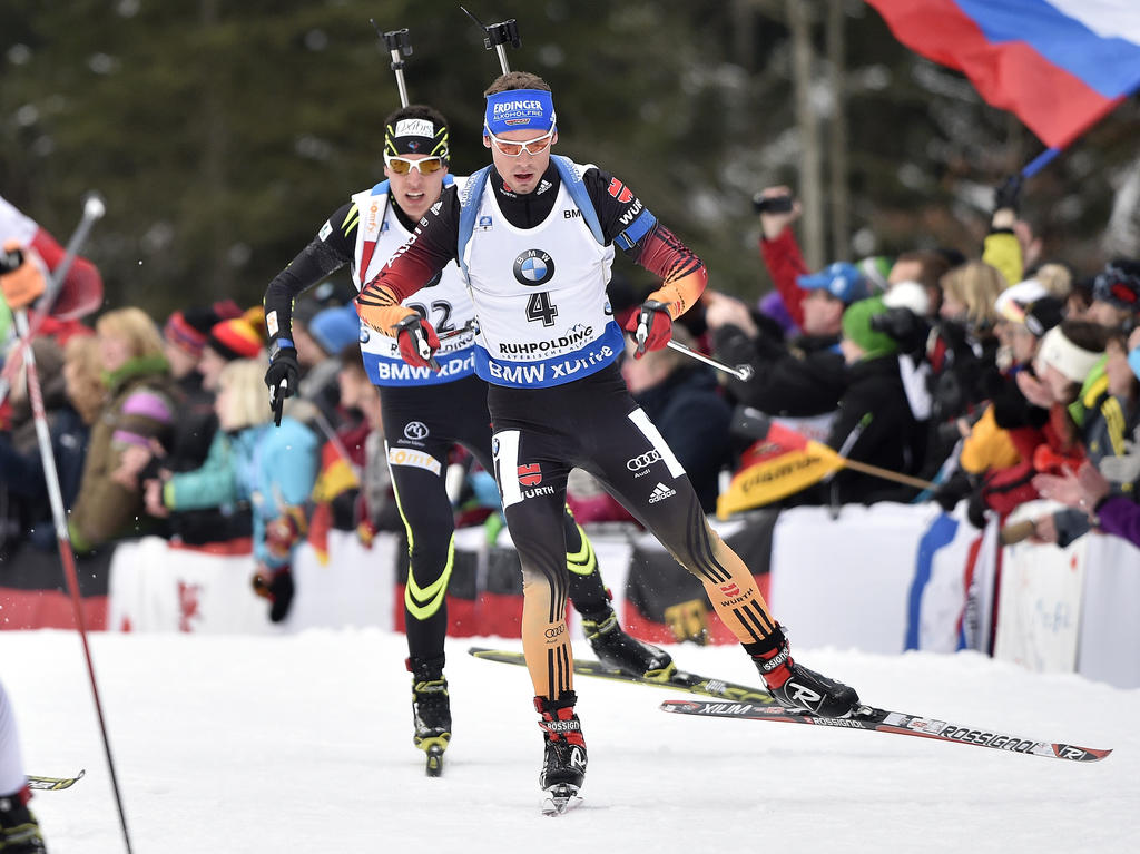 Simon Schempp und die deutsche Staffel landete in Ruhpolding auf Platz drei Simon Schempp und die deutsche Staffel landete in Ruhpolding auf Platz drei