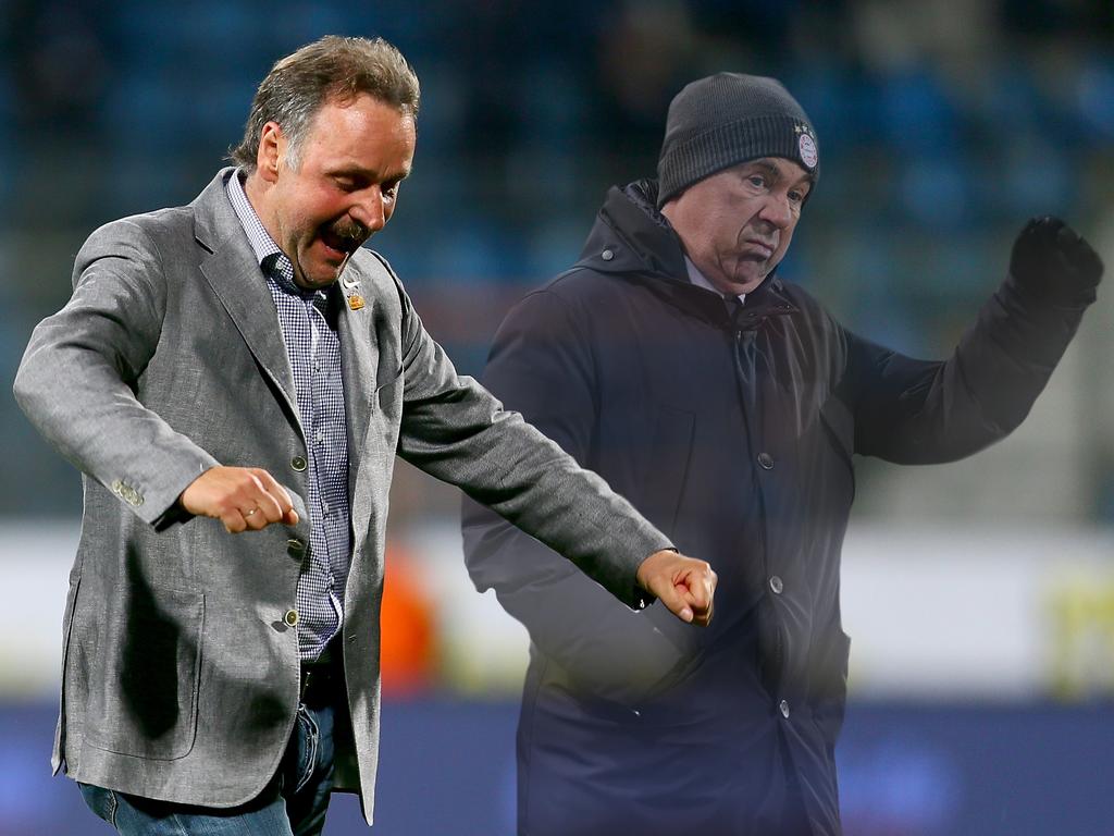 Peter Neururer (l.) hat sich hinter Bayern-Coach Carlo Ancelotti gestellt Peter Neururer (l.) hat sich hinter Bayern-Coach Carlo Ancelotti gestellt