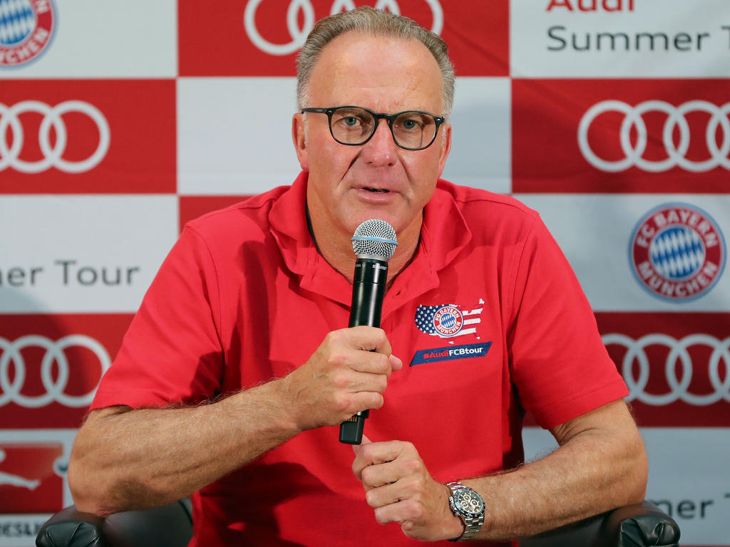 Karl-Heinz Rummenigge erläuterte die Ziel des Bayern-Trips nach Fernost Karl-Heinz Rummenigge erläuterte die Ziel des Bayern-Trips nach Fernost