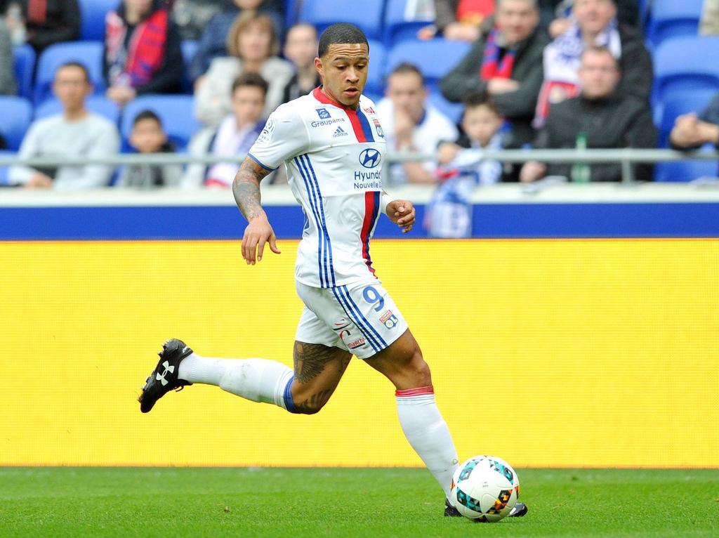 Depay brilló con un doblete contra el Toulouse. (Foto: Imago) Depay brilló con un doblete contra el Toulouse. (Foto: Imago)