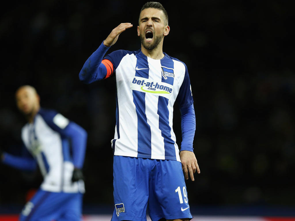 Herthas Stürmer Vedad Ibišević will auch gegen den VfL Wolfsburg treffen Herthas Stürmer Vedad Ibišević will auch gegen den VfL Wolfsburg treffen