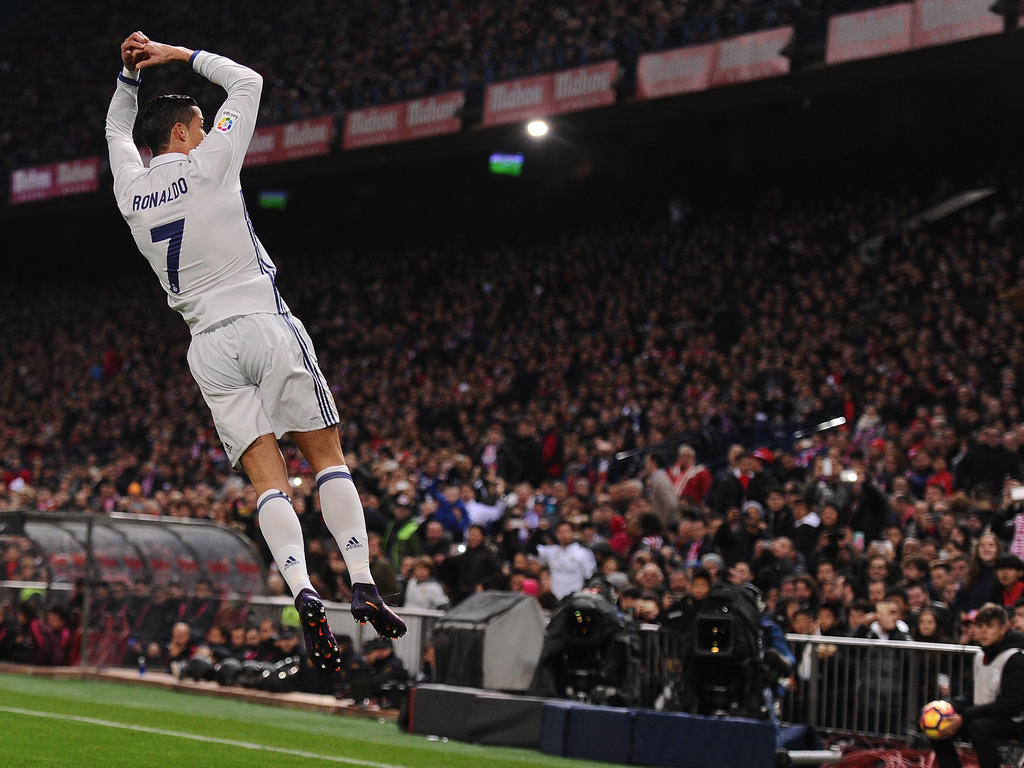 Ronaldo celebra un gol en el Calderón contra el Atlético. (Foto: Getty) Ronaldo celebra un gol en el Calderón contra el Atlético. (Foto: Getty)