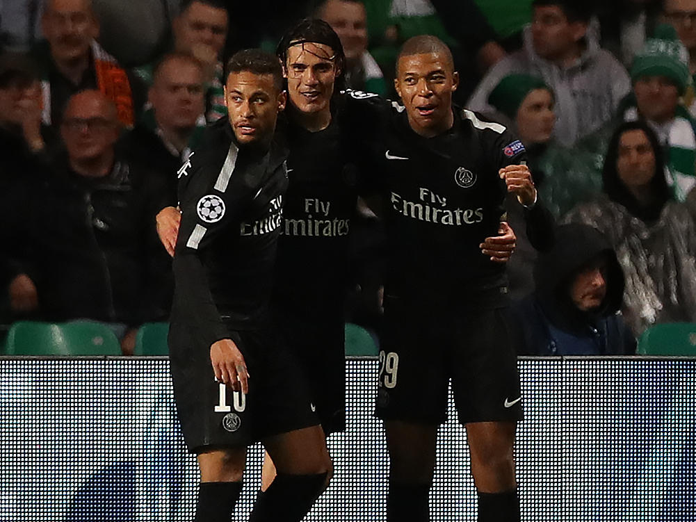 Paris Top-Trio im Angriff: Neymar, Cavani und Mbappé Paris Top-Trio im Angriff: Neymar, Cavani und Mbappé