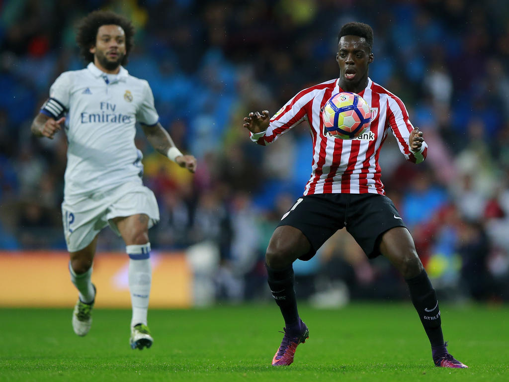 Iñaki Williams (r.) geht für Athletic Bilbao auf Torejagd Iñaki Williams (r.) geht für Athletic Bilbao auf Torejagd