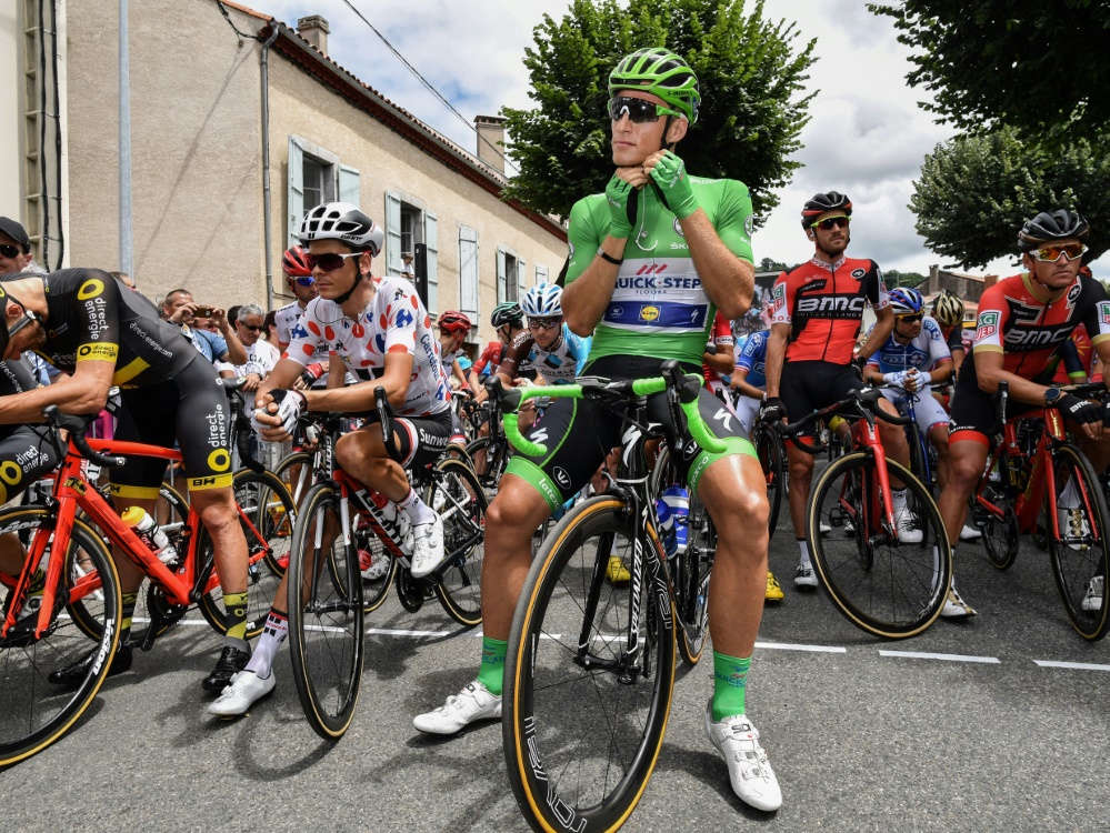 Bei einem Massensprint will Kittel Grün verteidigen Bei einem Massensprint will Kittel Grün verteidigen
