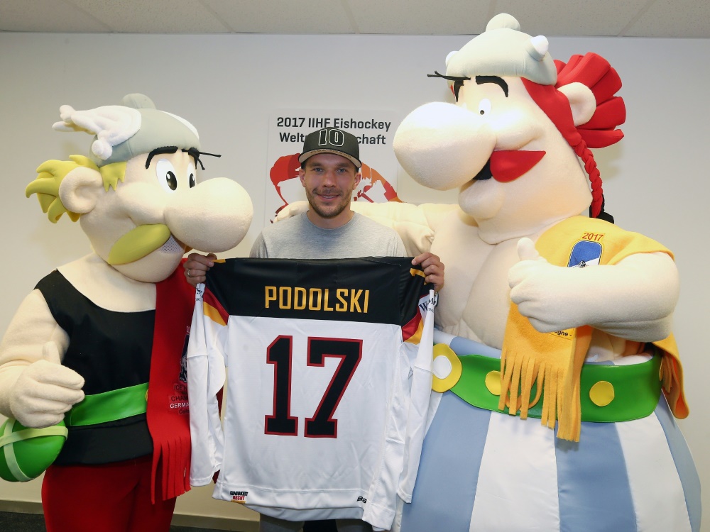 Botschafter der Eishockey-WM: Lukas Podolski Botschafter der Eishockey-WM: Lukas Podolski