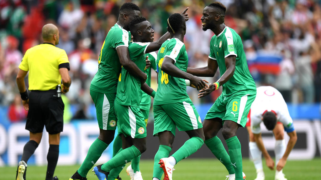 Kollektiver Jubel der Senegalesen nach dem glücklichen 1:0