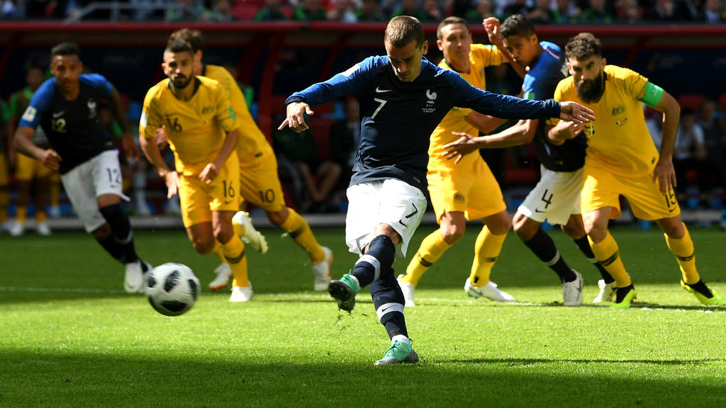 Antoine Griezmann verwandelt den Strafstoß sicher zum 1:0
